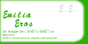 emilia eros business card